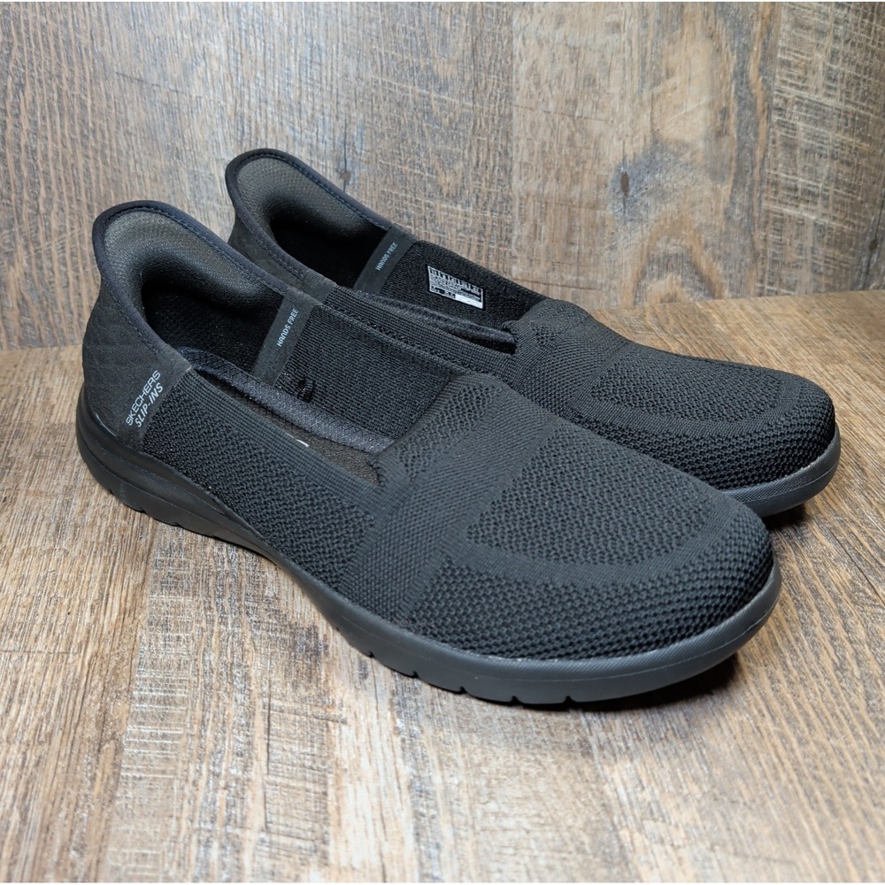 Skechers Women's Size 11 Slip-ins Hands Free On-the-GO Flex Serene Loafers Black